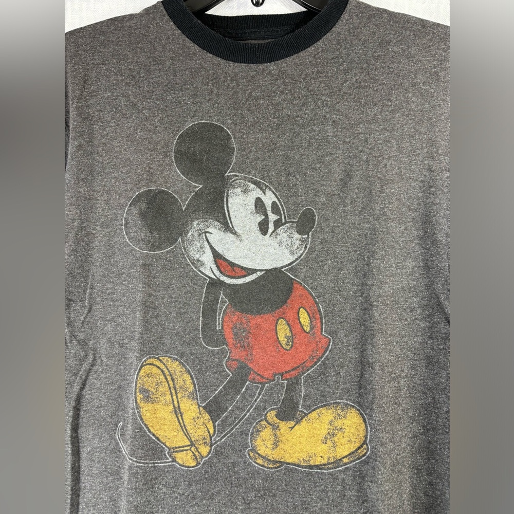 Mickey tshirt, Adult Small, charcoal grey